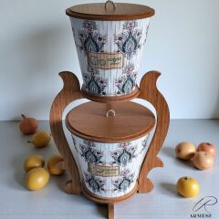 Ahşap Nordic Style Patateslik ve Soğanlık Sebzelik