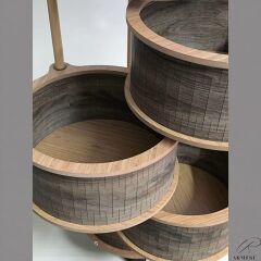 Modern 4 Katlı Ahşap Sebzelik – UV Baskılı, Dayanıklı ve Şık Tasarım