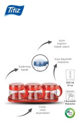 Titiz Plastik 3'lü Standlı Antrasit Kaşıklı Baharat Seti