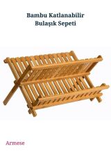 Bambu Ikili Arya Takımı Katlanır Sepetlik-3 Lü Bambu Kesme Tahtası