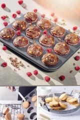 12'li Yanmaz Muffin Kalıbı Cheesecake Ve Muffin Için Yanmaz Tepsi Kek Kurabiye Turta Kalıbı