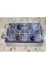 Kahve Fincanı 6'lı Borcam Isıya Dayanıklı 90 ml Renkli Saplı