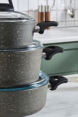 Biogranit Pars 7 Parça Tencere Seti