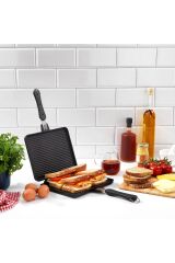 Tastemake Döküm Ocak Üstü Tost Izgara 20x26 Cm-2 Parça