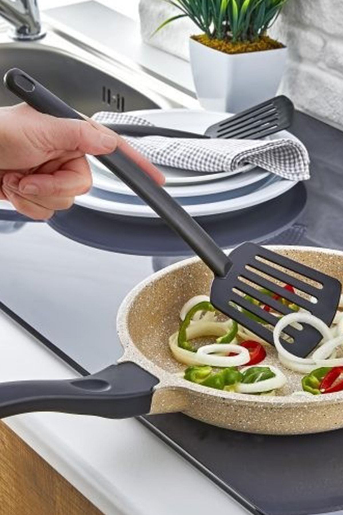 Lotta Kp-138 Teflon Spatula Siyah