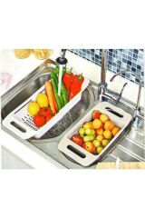 Sürgülü Ayarlanabilir Pratik Lavabo Süzgeci Evye Süzgeci
