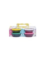 Pudding Silikon Kapaklı Cam Saklama Kabı 4 Lü Kahvaltılık 11 Cm 96840