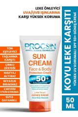 Yüksek Uv Korumalı Koyu Leke Önleyici Spf 50 Güneş Kremi 50 ml