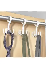 Plastlife 3 Adet Pratik 4 Askılı 360 Derece Hareketli Dolap Içi Aksesuar Askısı Mutfak Banyo Askısı
