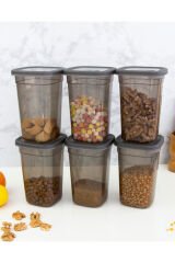 6 Adet Dikdörtgen Saklama Kabı - 1,1 Lt. 1100 Ml. 50880 Şeffaf