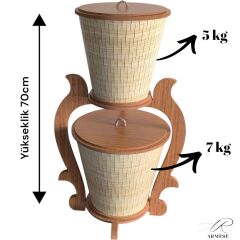 Ahşap İskandinav Patateslik ve Soğanlık Sebzelik