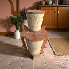 Ahşap İskandinav Patateslik ve Soğanlık Sebzelik