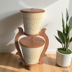 Ahşap İskandinav Patateslik ve Soğanlık Sebzelik