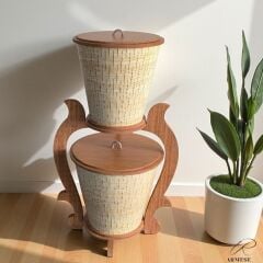 Ahşap İskandinav Patateslik ve Soğanlık Sebzelik